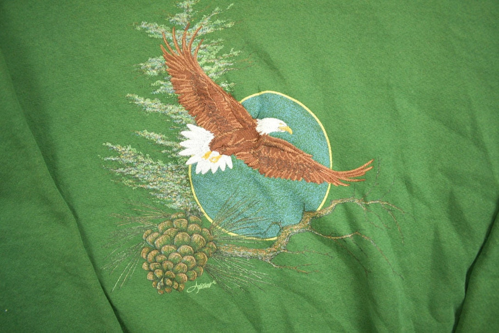 Vintage 1990s Flying Bald Eagle Crewneck Sweatshirt