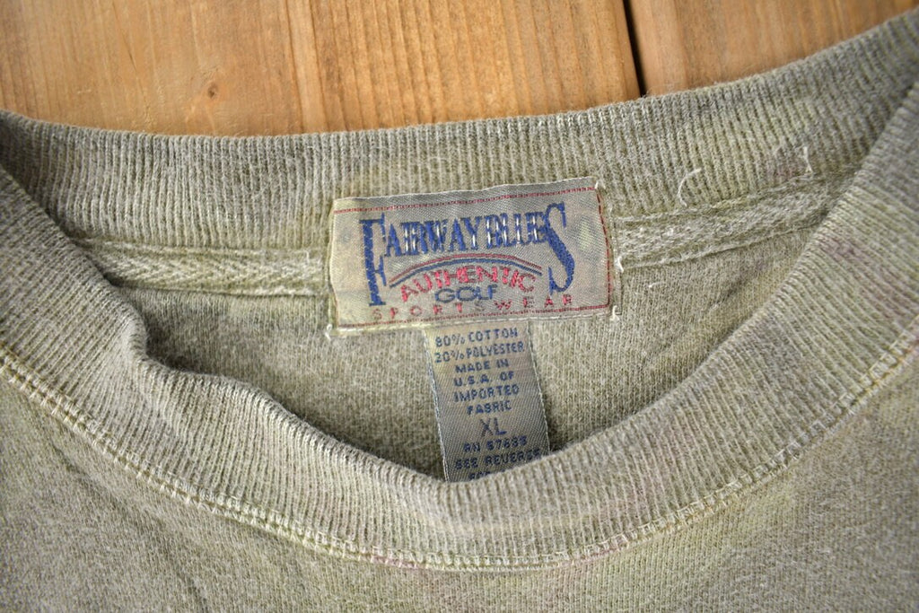 Vintage 1990s Larimore Golf Club Embroidered Crewneck Sweatshirt Made In USA