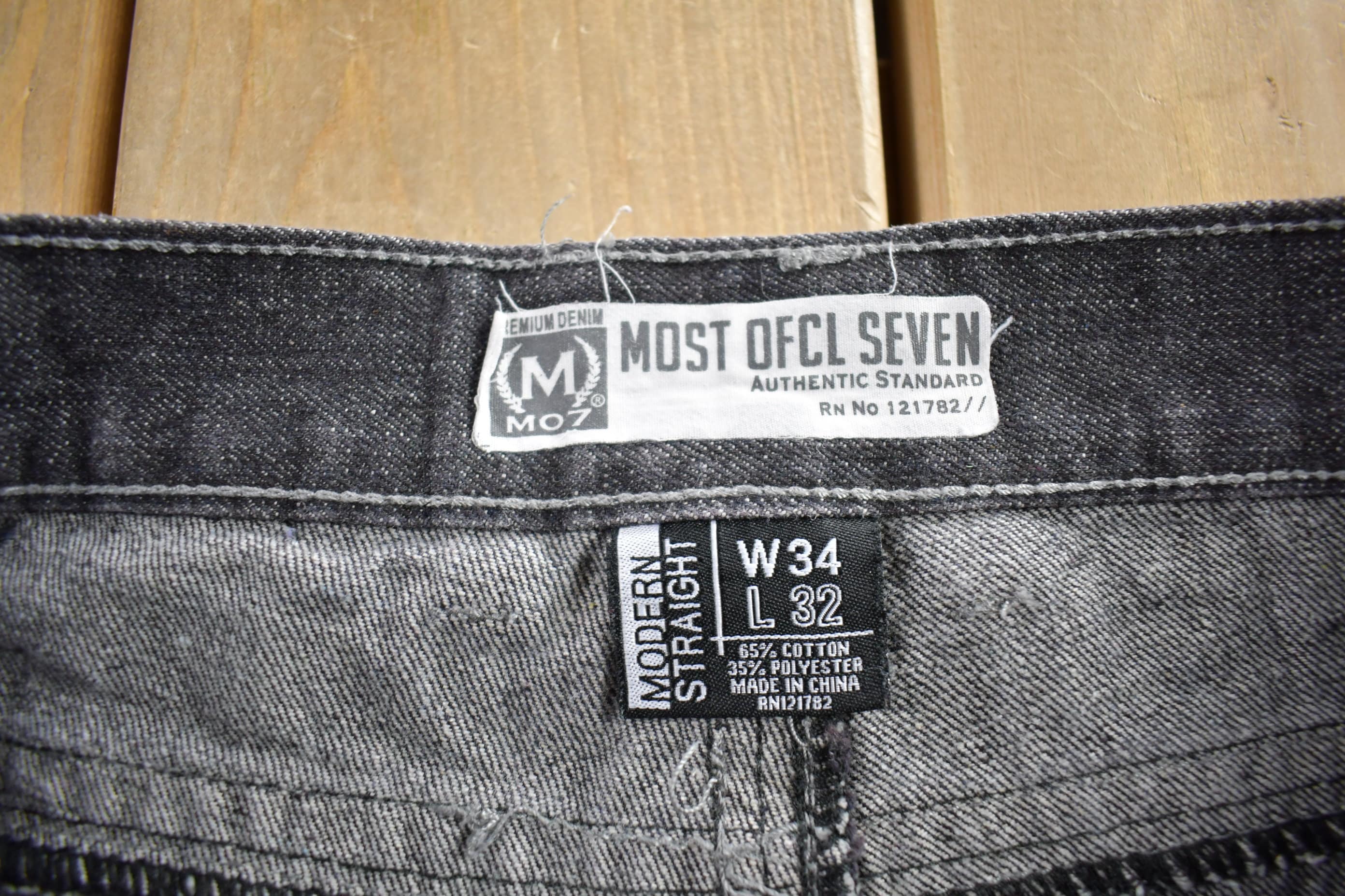 Vintage Y2K Most Ofcl Seven Denim Straight Jeans Size 34x32