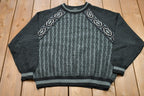 Vintage 1980s President Stone Abstract Knitted Crewneck Sweater