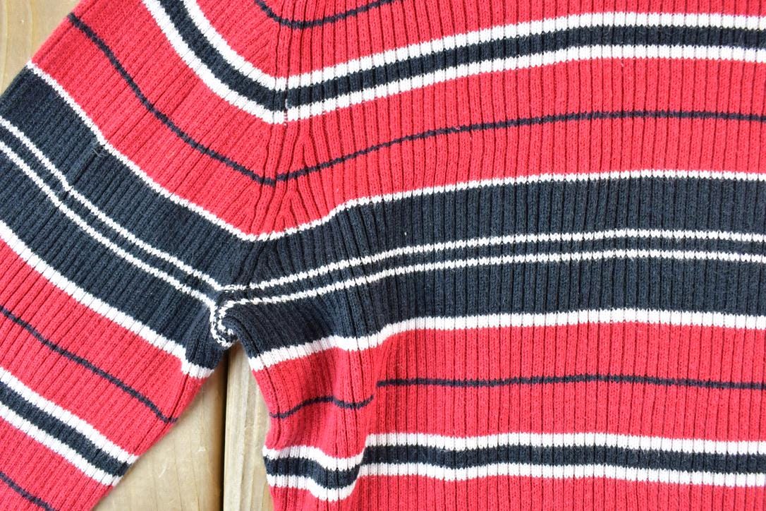 Vintage 1990s Annex Knit Long Sleeve Striped T-Shirt