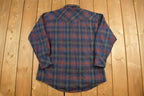 Vintage 1990s Karman Flannel Button Up Western Shirt