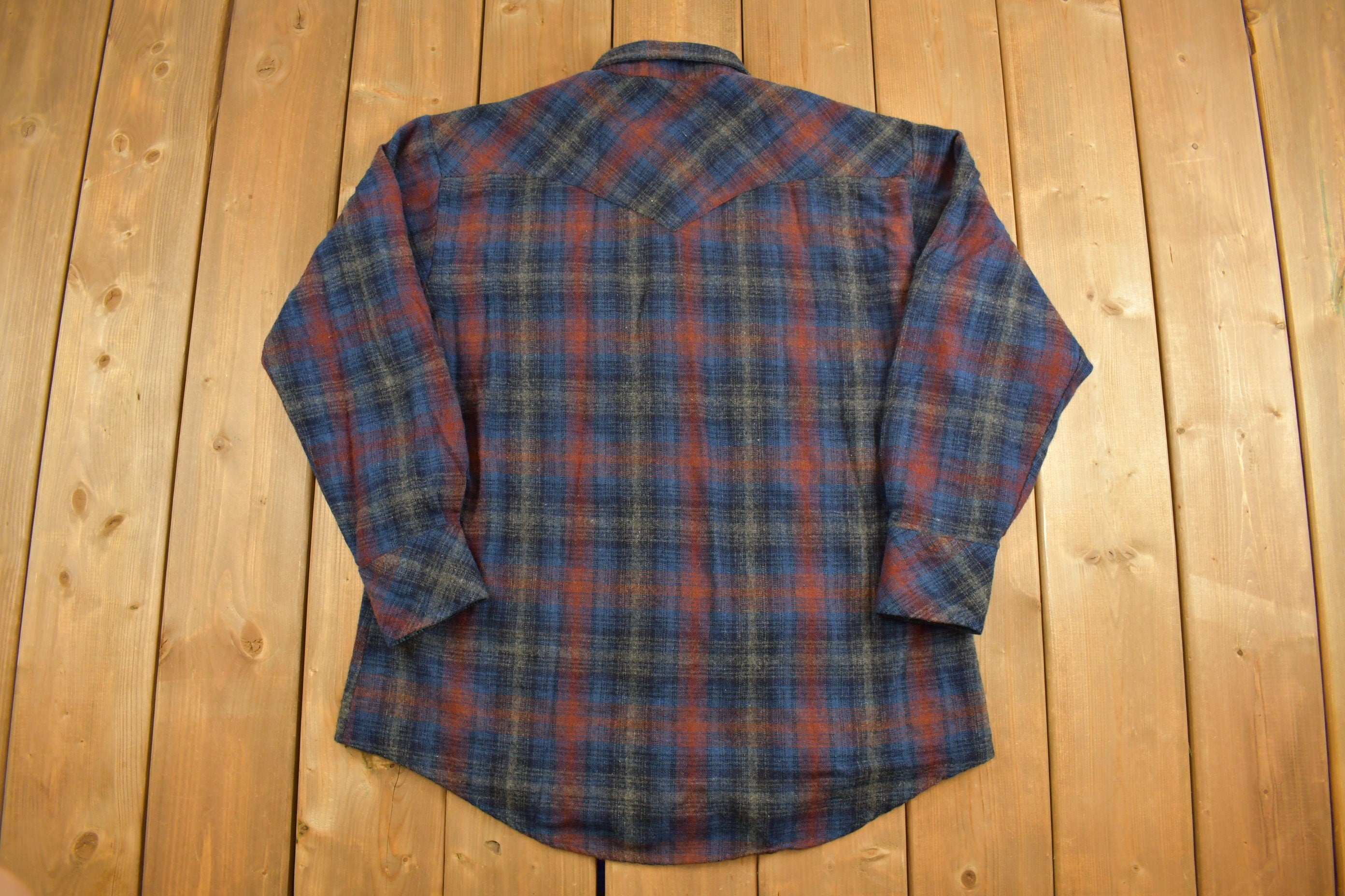 Vintage 1990s Karman Flannel Button Up Western Shirt