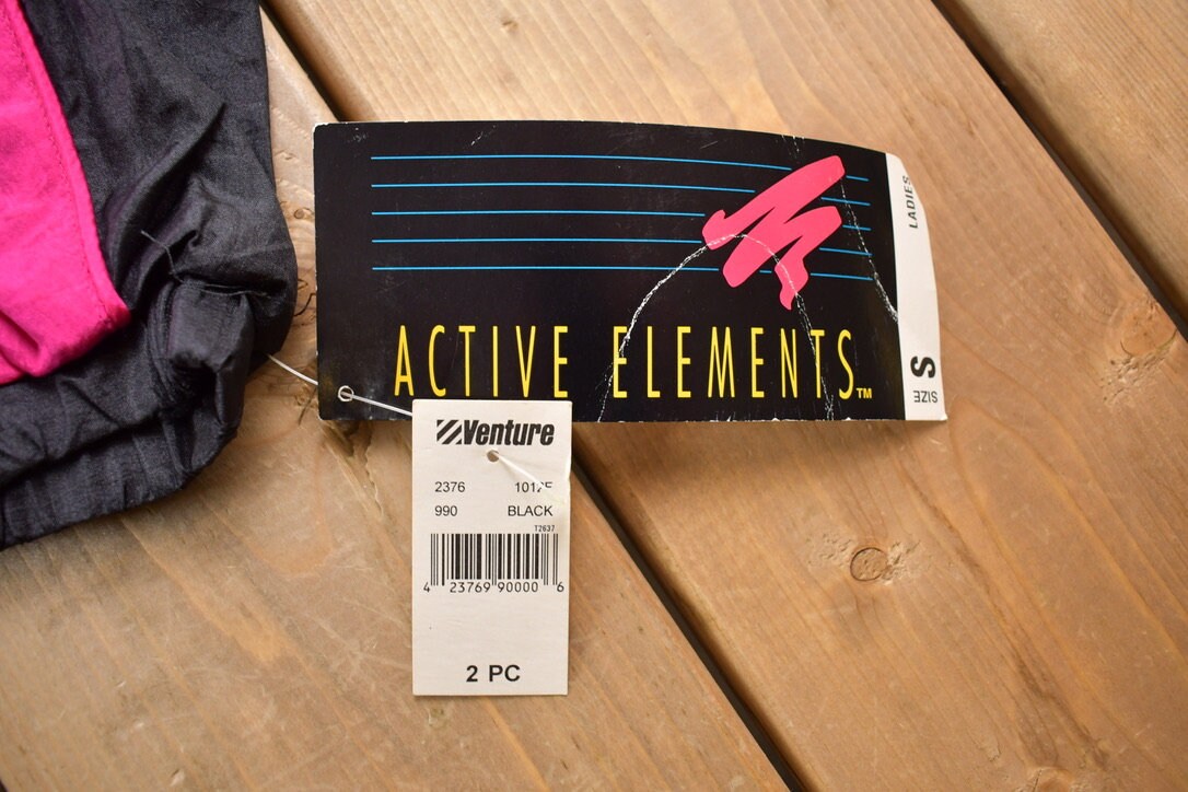 Vintage 1980s Active Elements Abstract Windbreaker Jacket