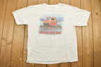 Vintage 1990s Funny Red Neck Sportsman Graphic T-Shirt