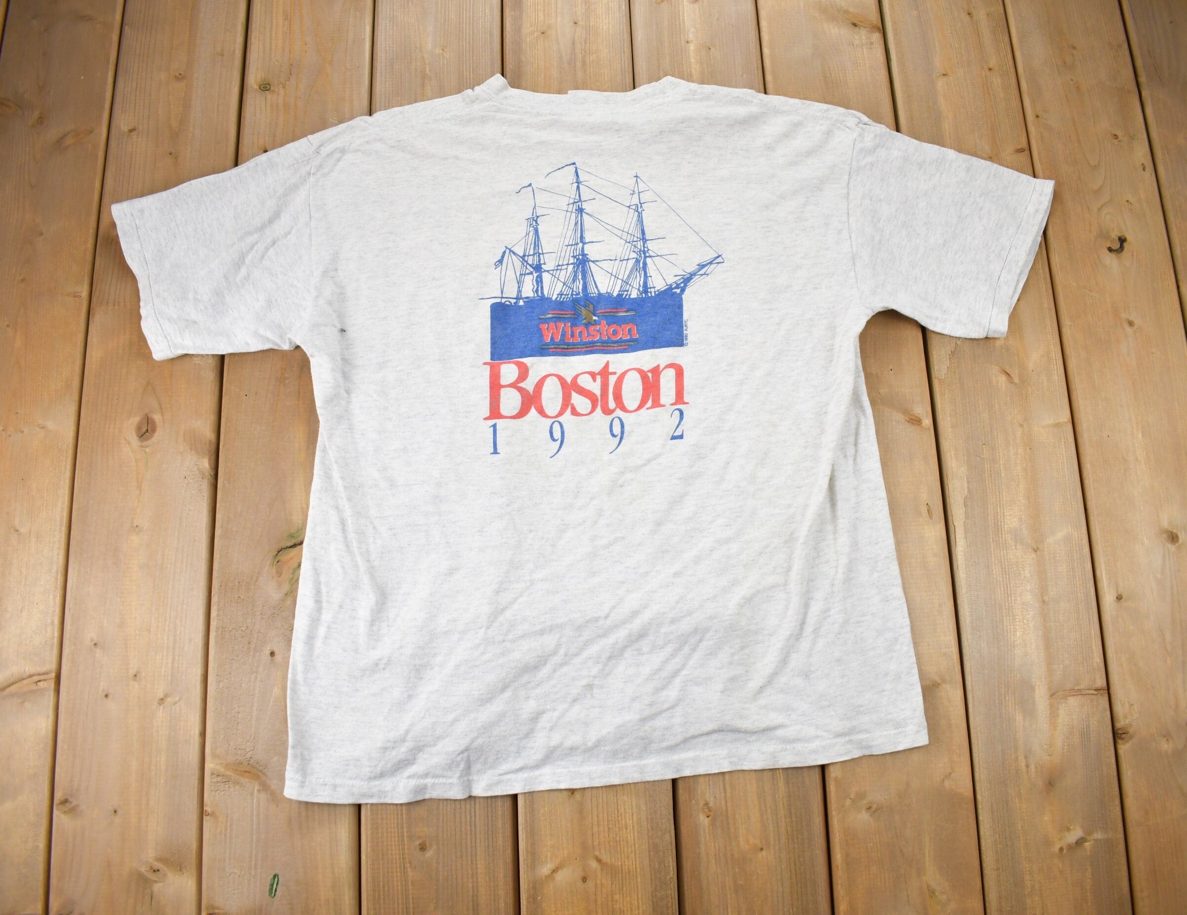 Vintage 1990s Winston Boston 1992 Souvenir T Shirt
