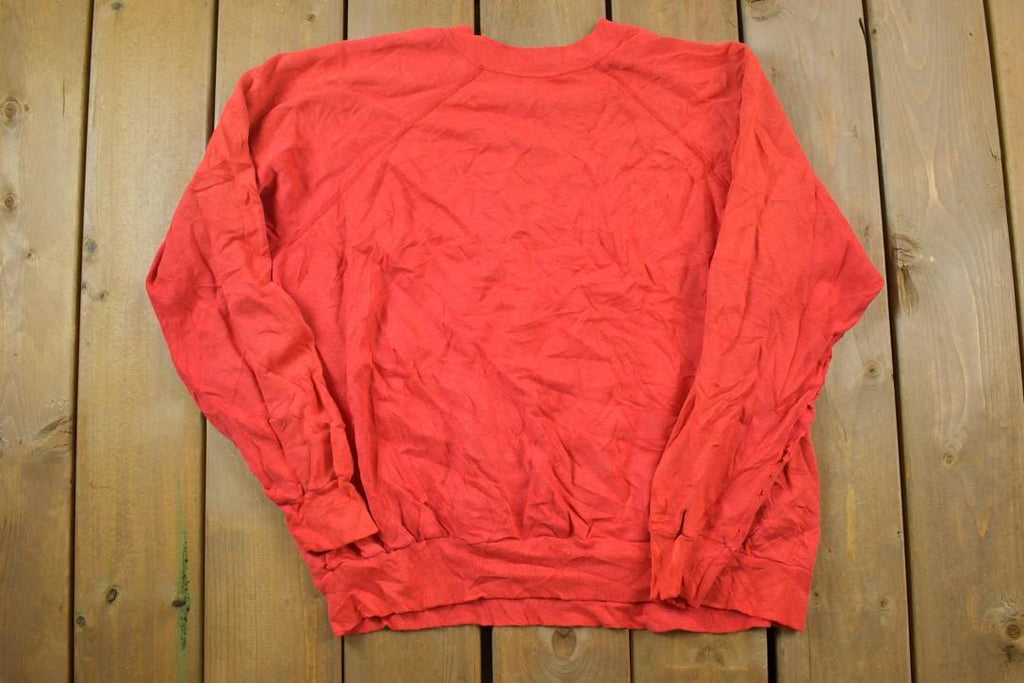 Vintage 1990s Blank Red Crewneck Sweatshirt