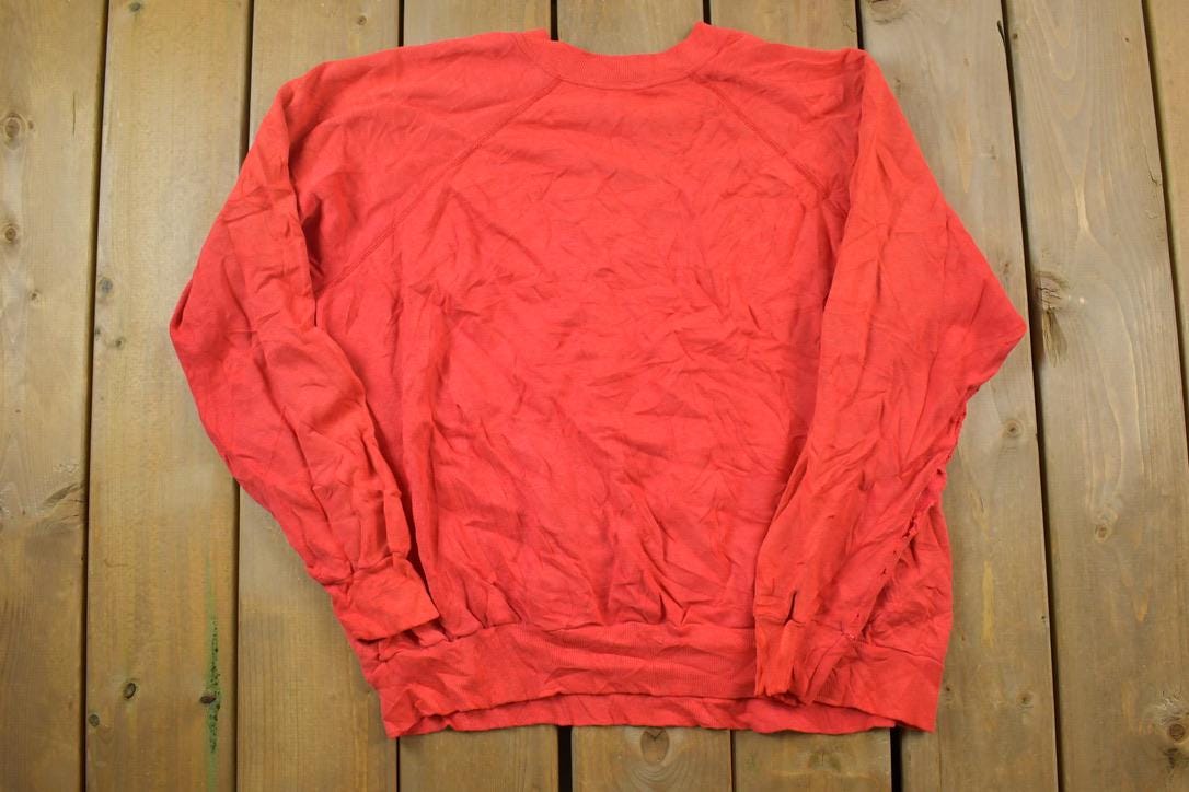 Vintage 1990s Blank Red Crewneck Sweatshirt