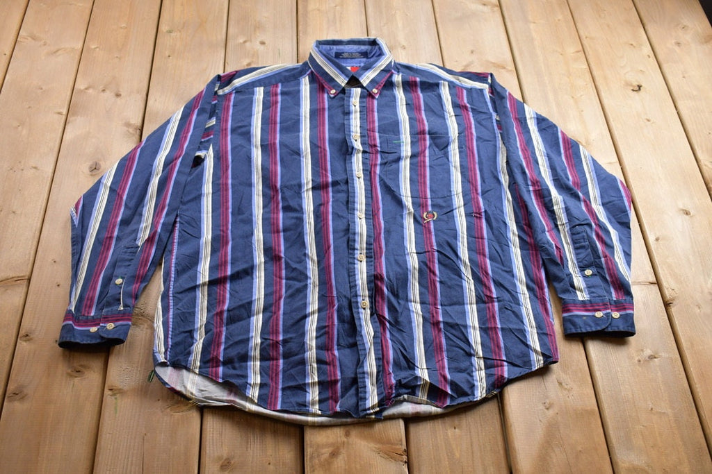 Vintage 1990s Tommy Hilfiger Striped Button Up Shirt