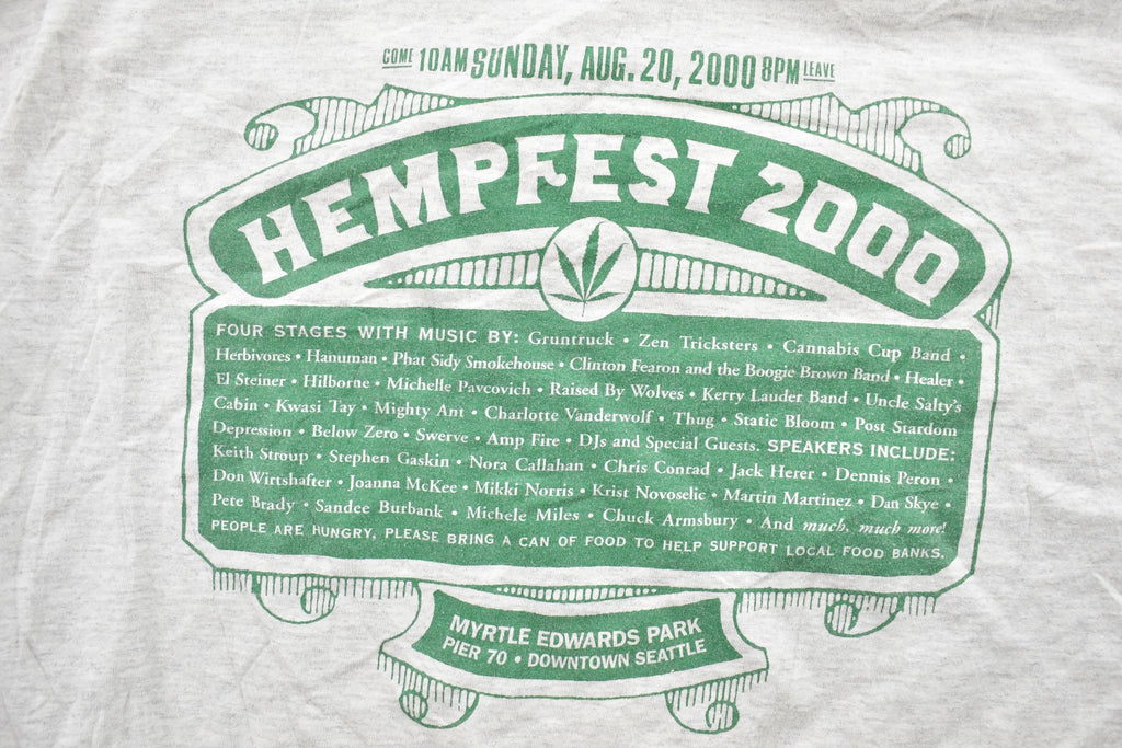 Vintage 2000 Hempfest 2000 Vote Hemp Graphic T-Shirt