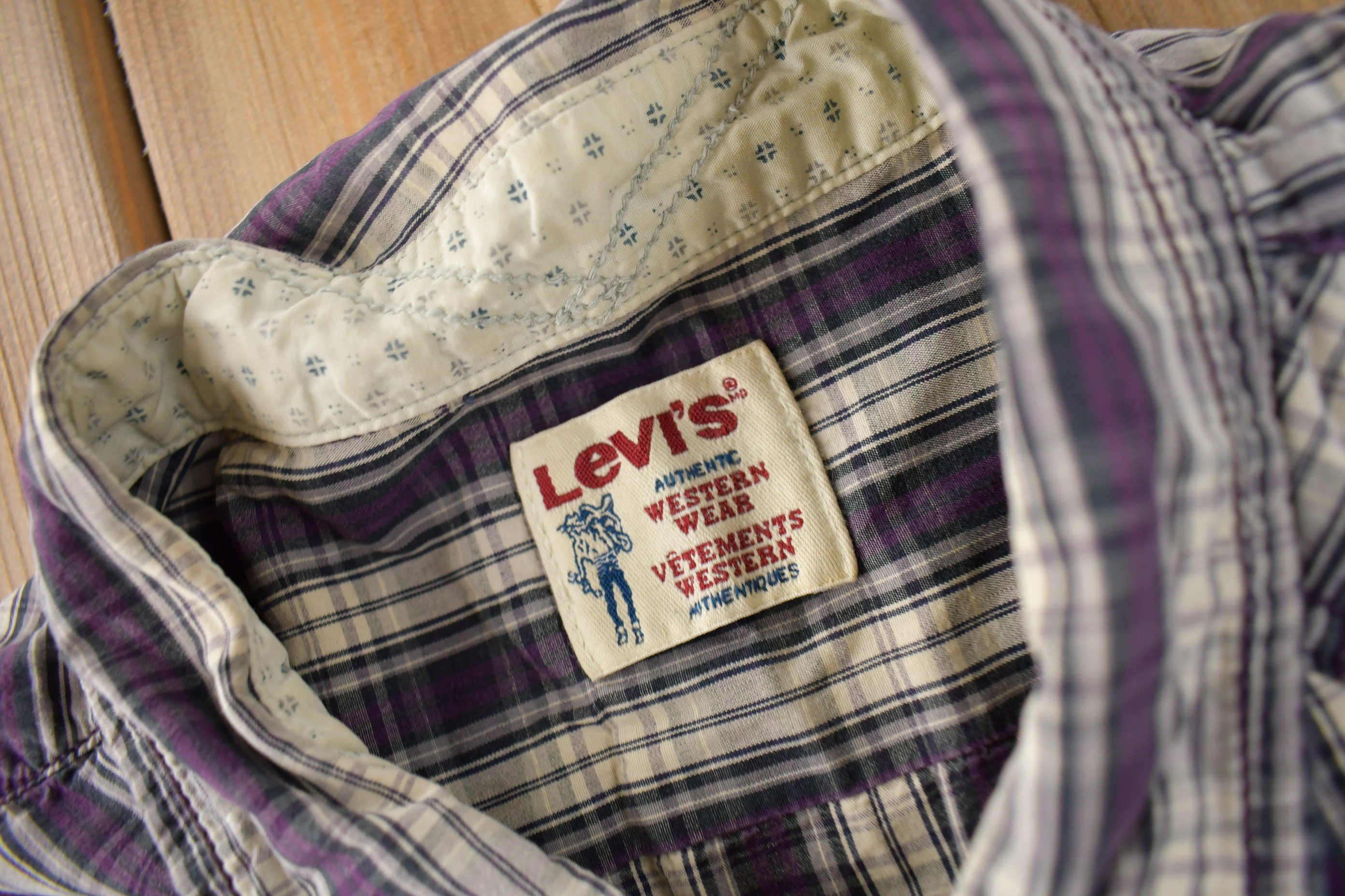 Vintage 1990s Levi's Western Wear Pearl Snap Plaid Short Sleeve Button Up Shirt Size L