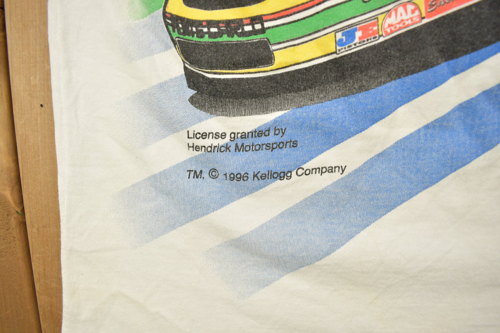 Vintage 1996 Terry Labonte All Over Print Kellogg's NASCAR Racing T-Shirt