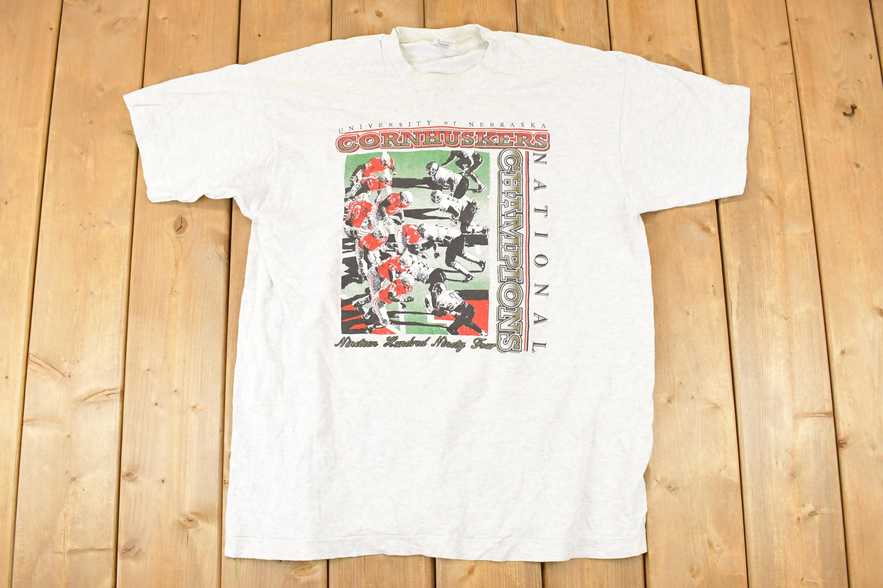 Vintage 1990s Nebraska Cornhuskers Collegiate T-Shirt Men's L