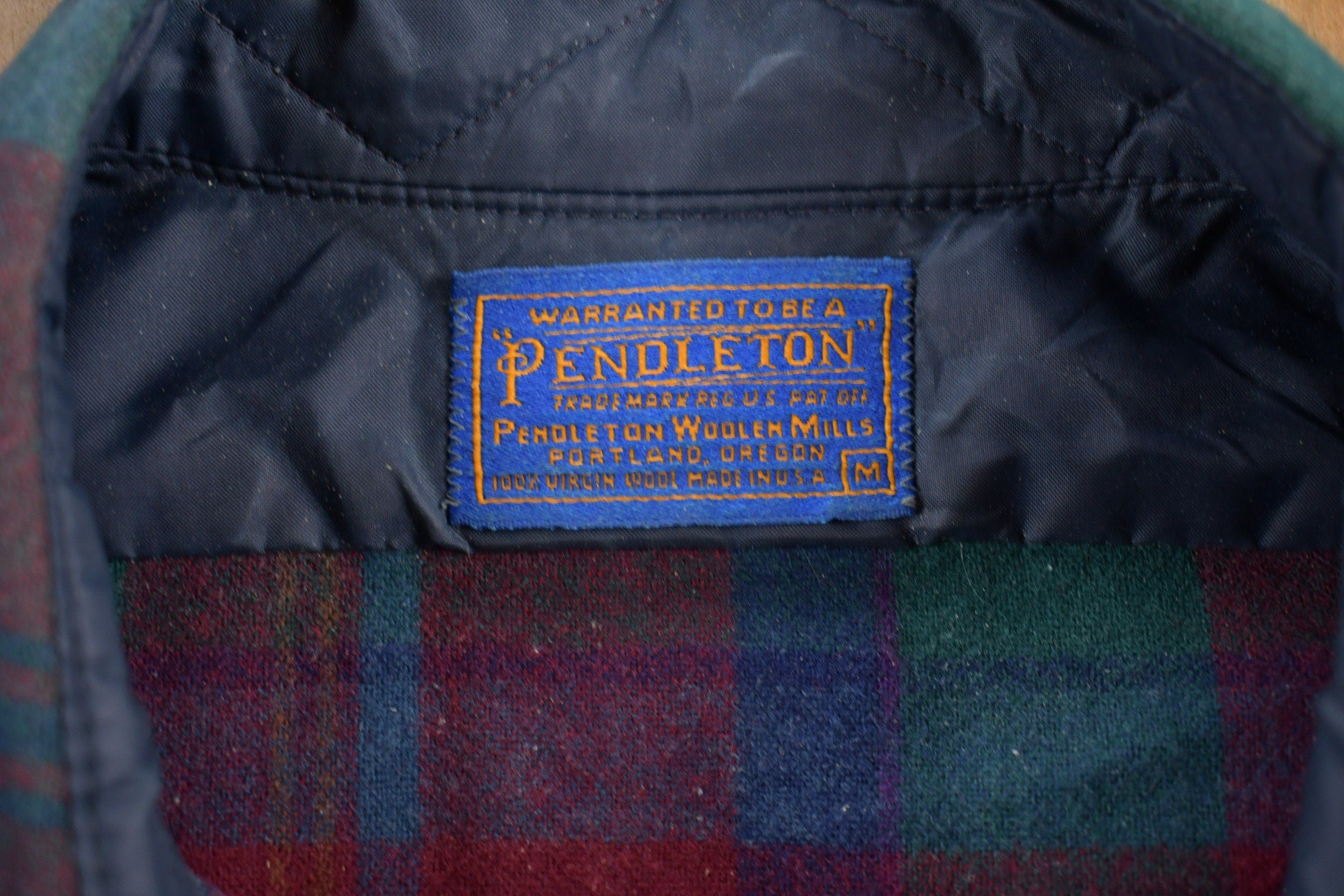 Vintage 1970s Pendleton Plaid Button Up Shirt Vintage Flannel