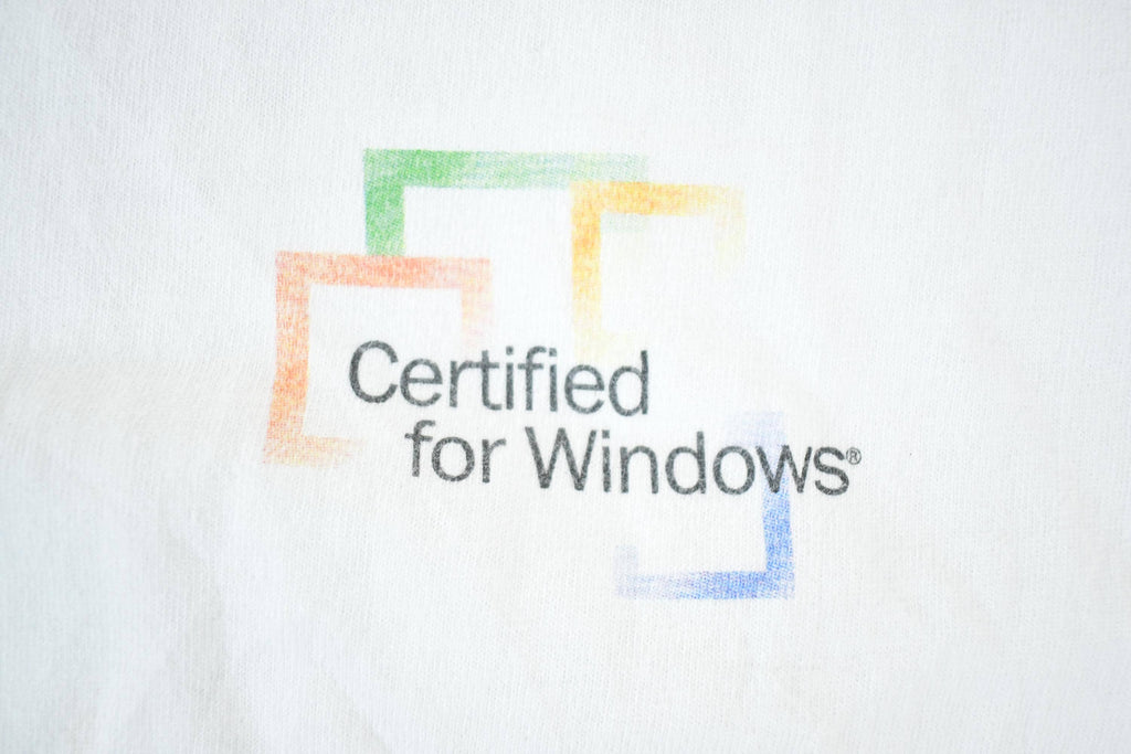 Vintage 2000 Microsoft Certified For Windows Logo Souvenir T-Shirt Mens L