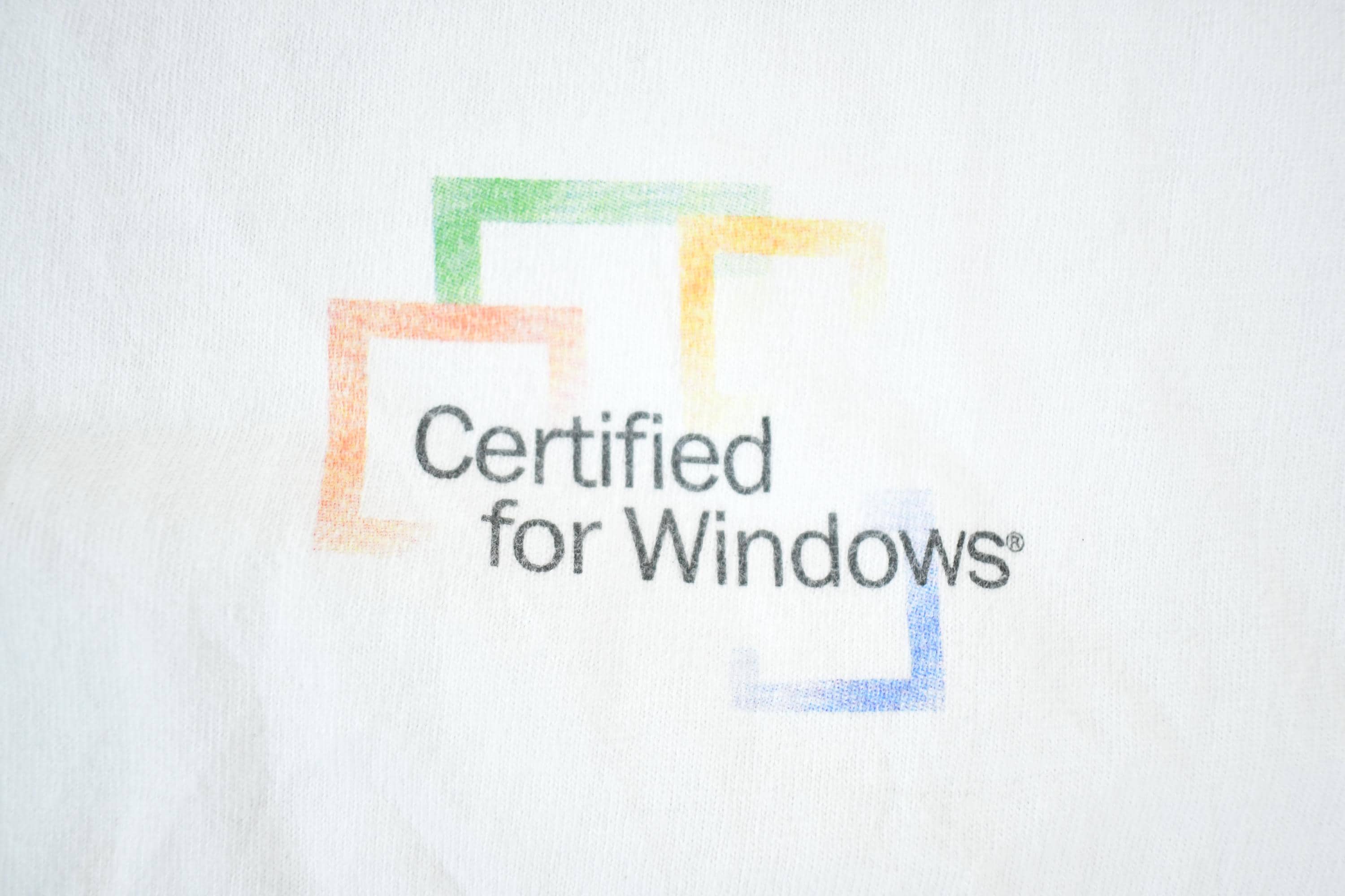 Vintage 2000 Microsoft Certified For Windows Logo Souvenir T-Shirt Mens L