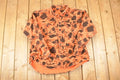 Vintage 1990s Woolrich Orange Camo Button Up Flannel Shirt Men's L