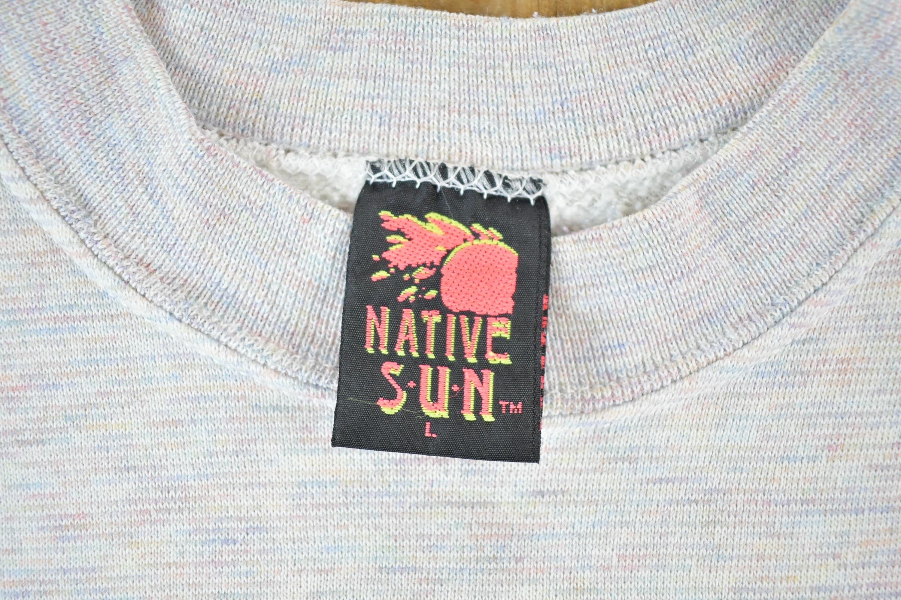 Vintage 1990s Native Sun Scarecrow Crewneck Sweatshirt Mens L
