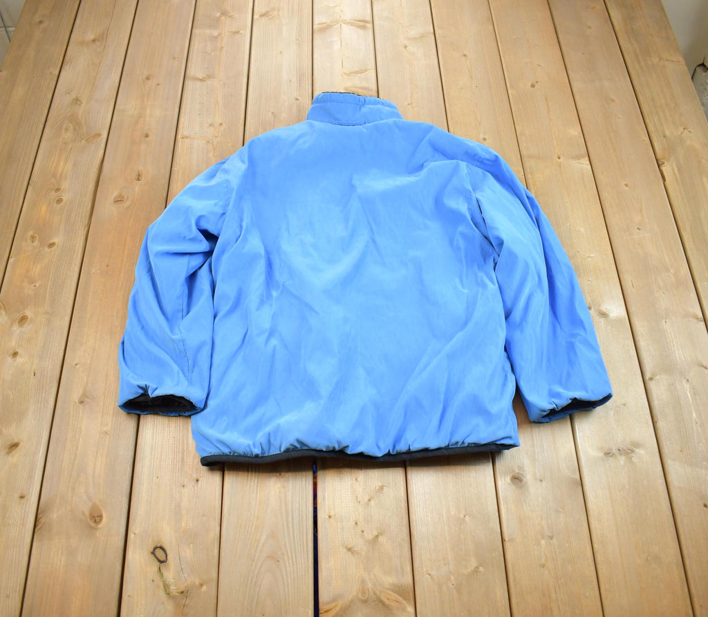 Vintage 1990s Reversible Snowy Mountain Theme Fleece Sweater