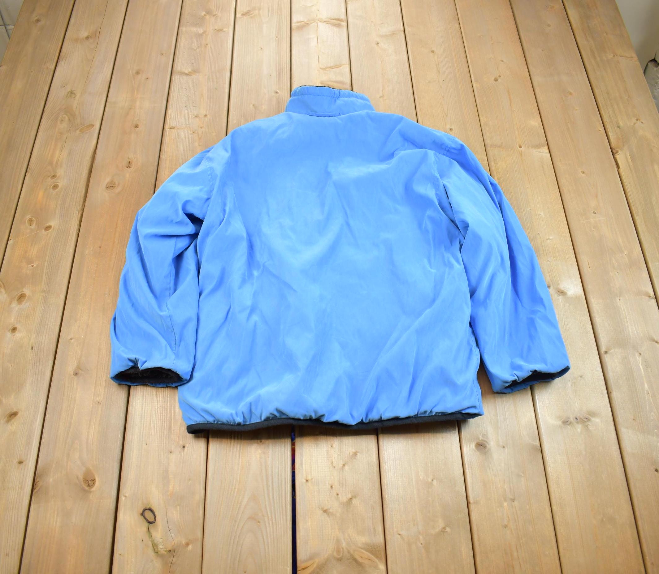 Vintage 1990s Reversible Snowy Mountain Theme Fleece Sweater