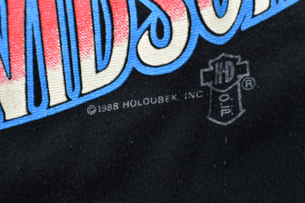Vintage 1988 Harley Davidson Motorcycles Puerto Rico 3D Emblem T-Shirt