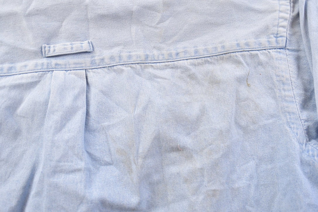 Vintage 1990s Blank Denim Button Up Shirt