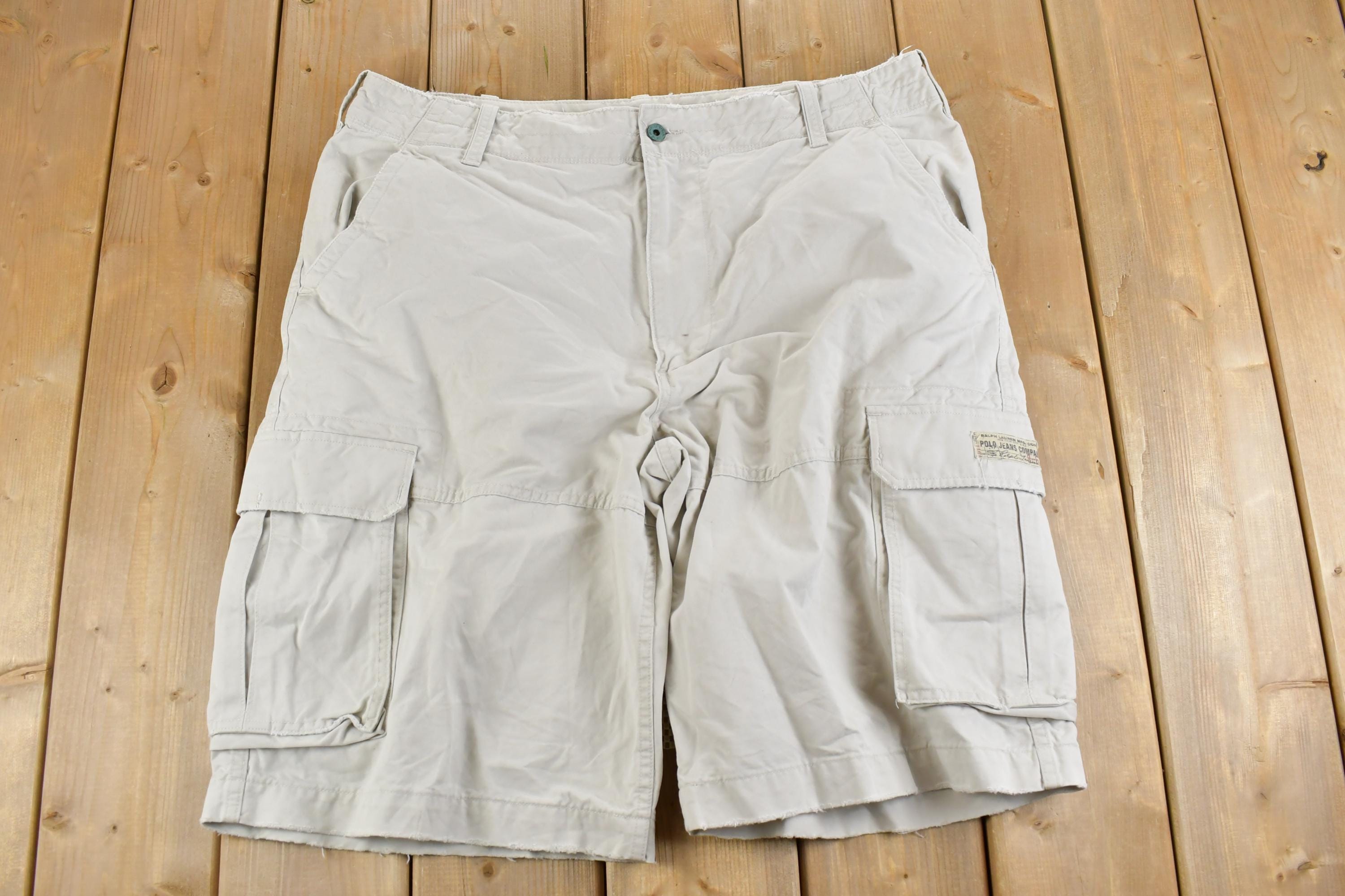 Vintage 1990s Ralph Lauren Polo Jeans Company Cargo Shorts Size 38