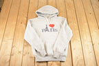 Vintage 1990s I Love Paris Souvenir Hoodie Sweatshirt Men's S  90s Hoodie  Travel Vacation Sweater