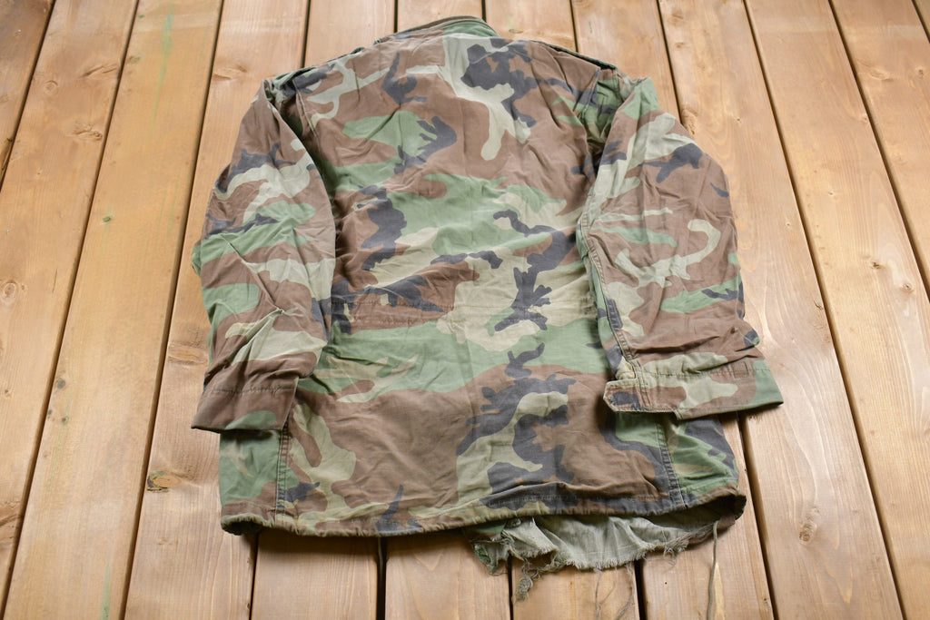 Vintage 1980s Army Military Field Jacket