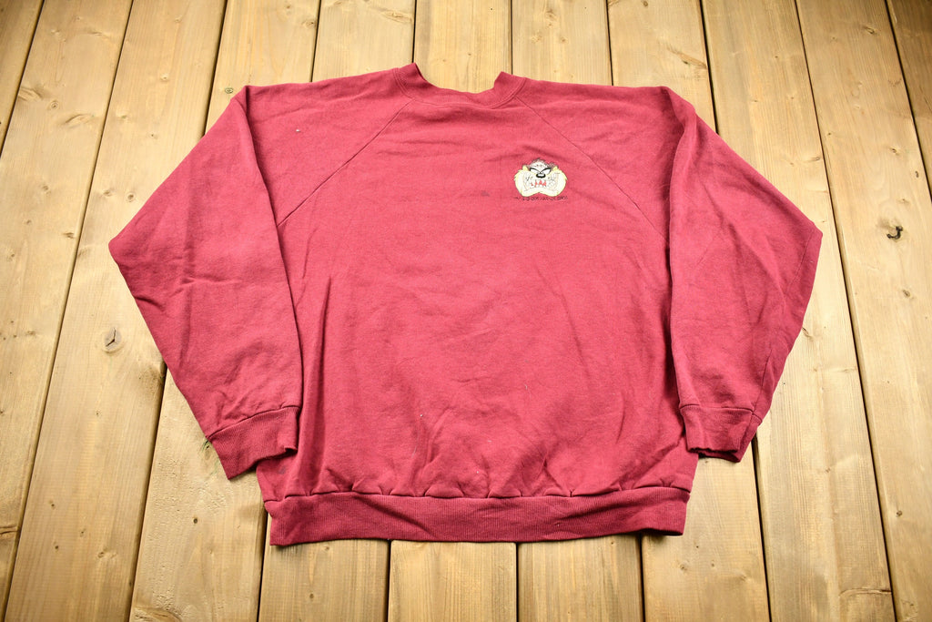 Vintage 1995 Tasmanian Devil Raglan Sleeve Looney Tunes Crewneck