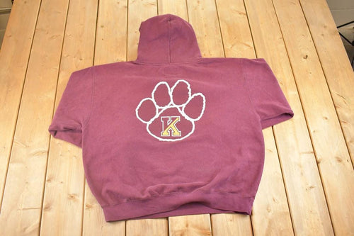 Vintage 1990s Kutztown University Jansport Hoodie Sweatshirt Men's XL / NCAA College Spellout / 90s Heavyweight Collegiate Sweater