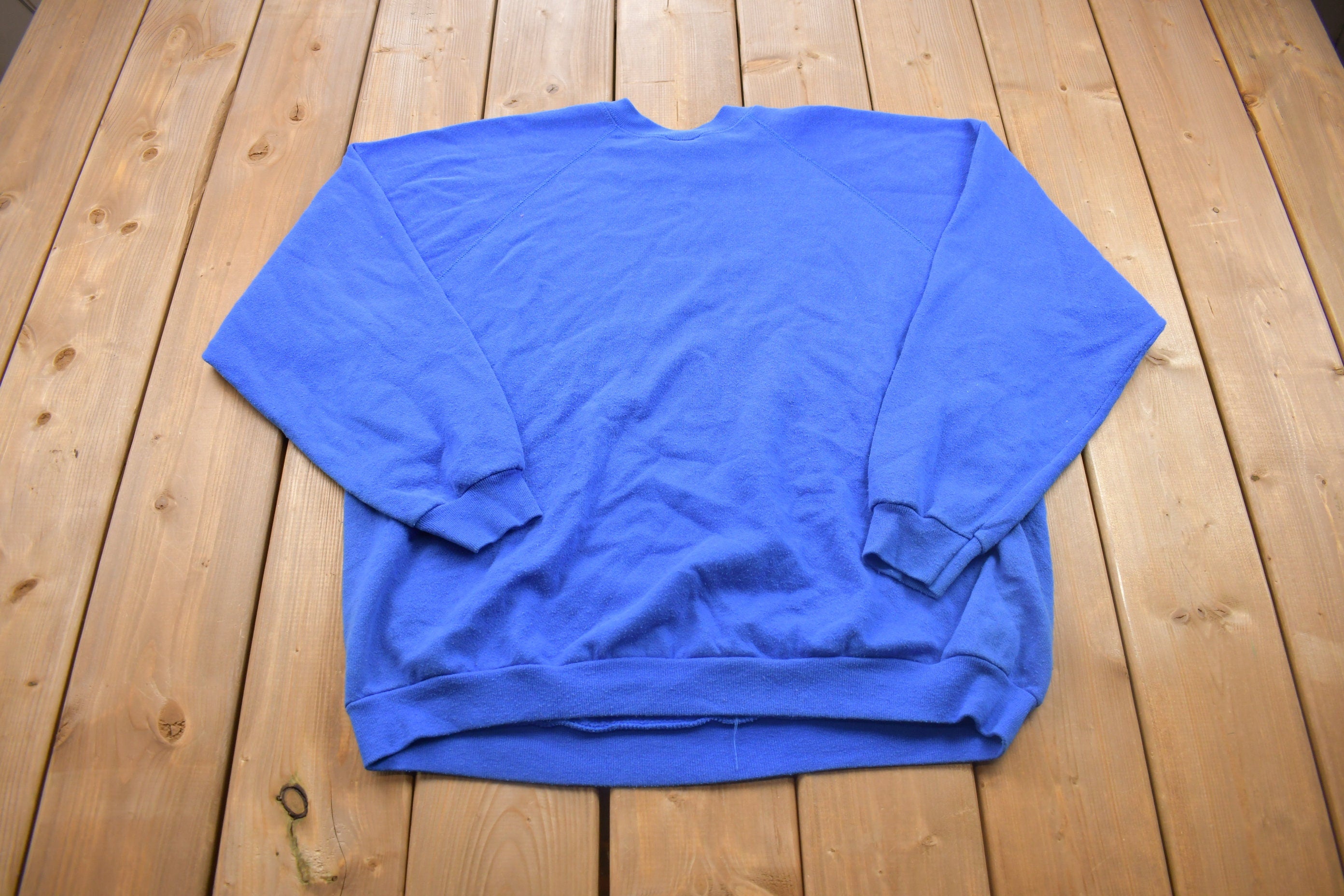 Vintage 1980s Tultex Blank Raglan Crewneck Sweatshirt