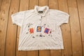 Vintage 1990s Cropped USA Athletics Graphic Collard T Shirt
