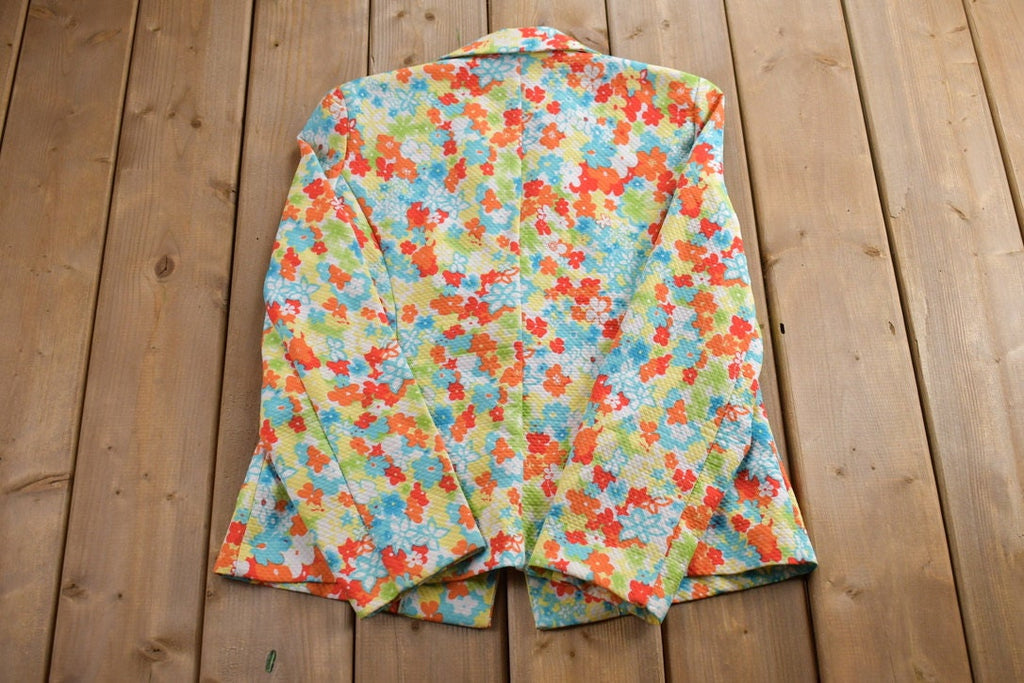 Vintage 1990s Floral Suit Button Up Shirt