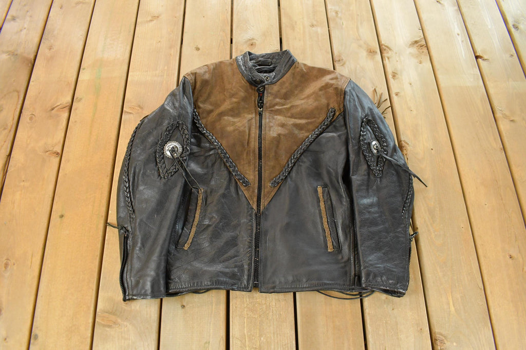 Vintage 1990s Hot Leathers Western Fringe Jacket Women's Medium
