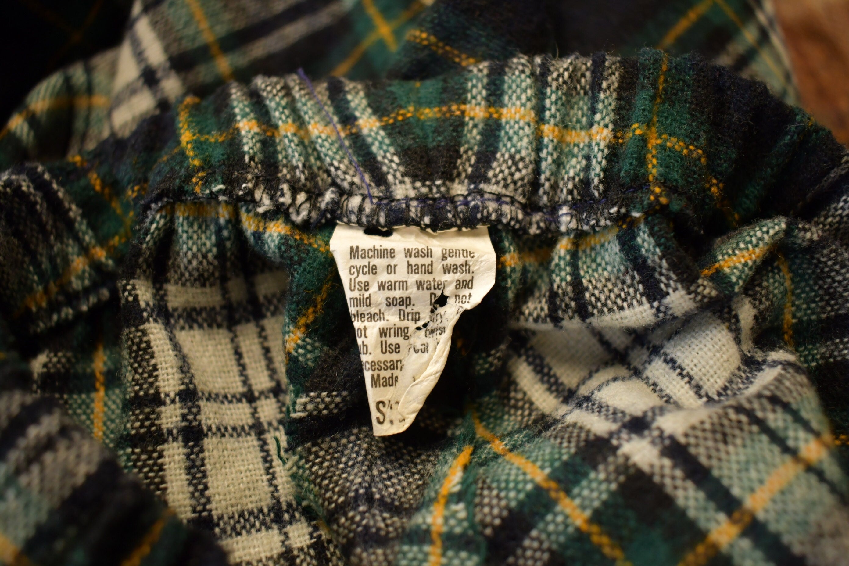 Vintage 1980s Plaid Long Skirt Size 25x27