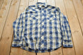 Vintage Y2k Wrangler Western Fashion Snap Shirts South Western Style Button Up Plaid Shirt