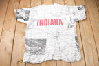 Vintage 1990s Indiana Map Souvenir T Shirt