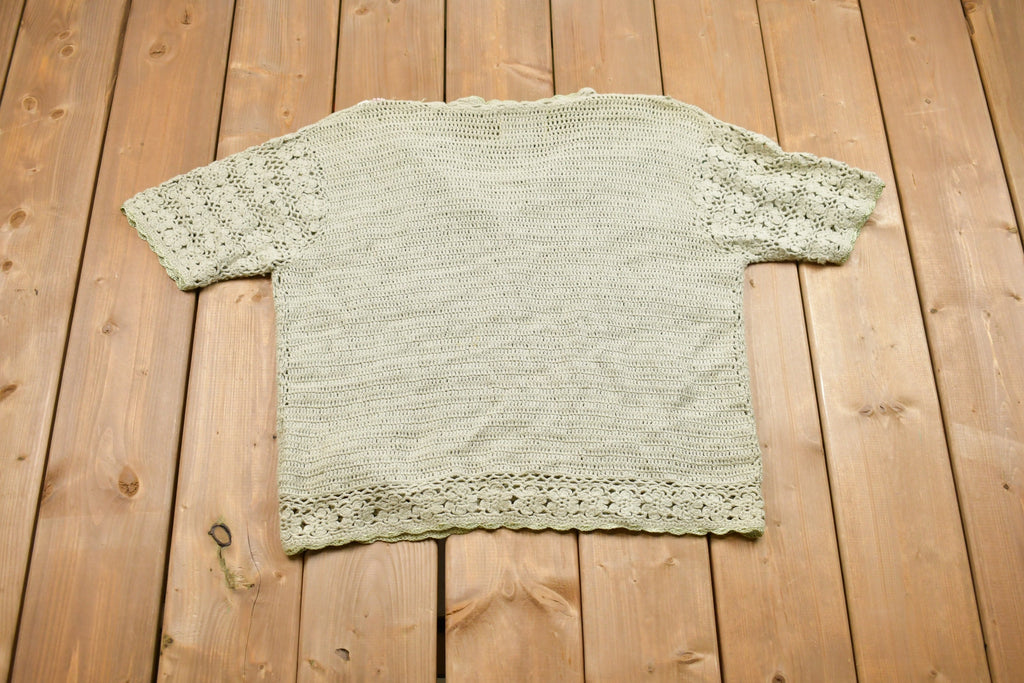 Vintage Heirloom Collectibles Knitted Short Sleeve Sweater