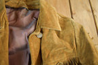 Vintage 1980s Genuine Leather Western Fringe Jacket Adult Medium