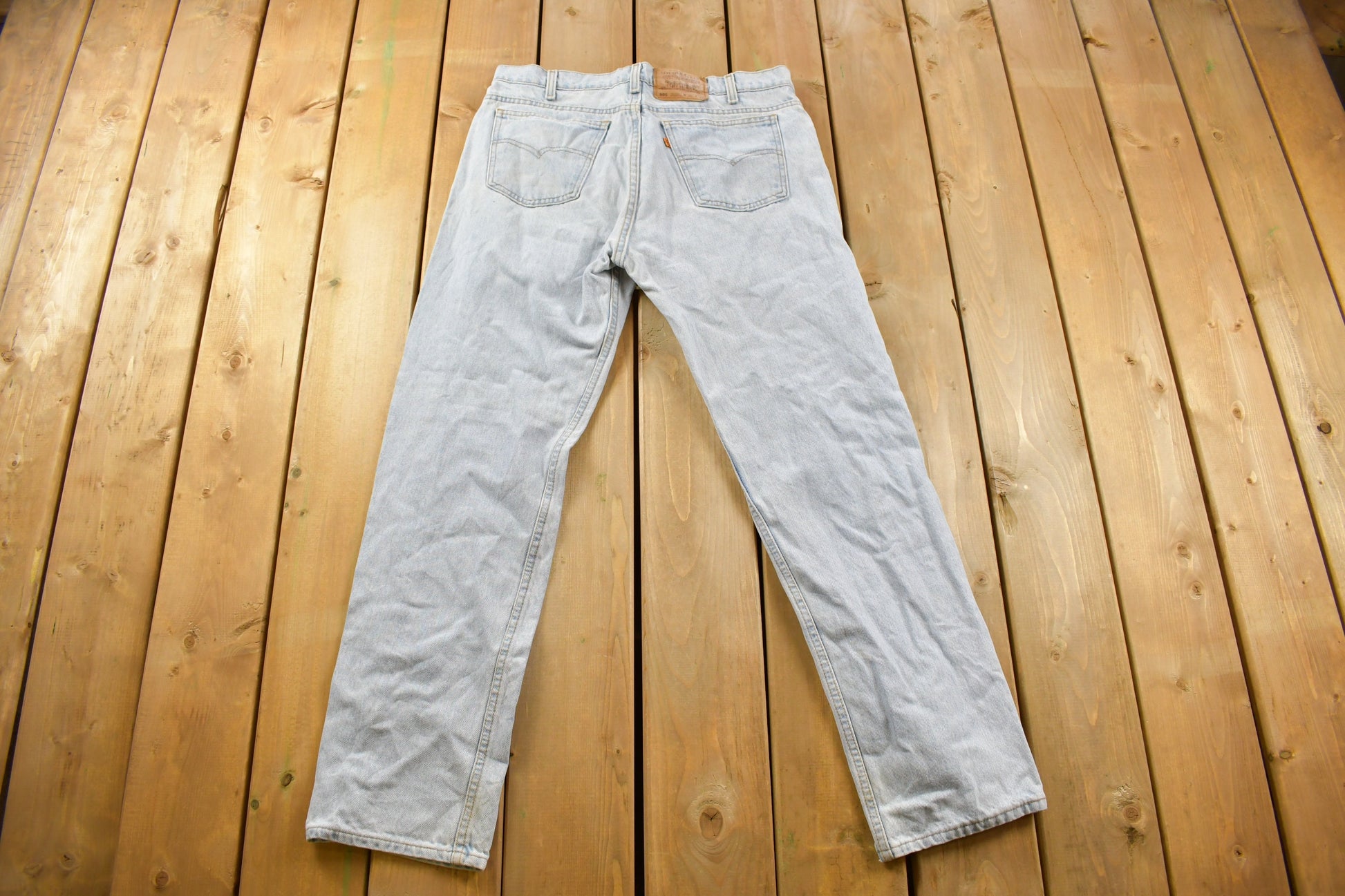 Vintage 1980s Levi's 505 Orange Tab Light Wash Jeans Size 36 x 30