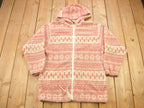 Vintage 1990s Active Stuff All Over Pattern Fleece Sweater