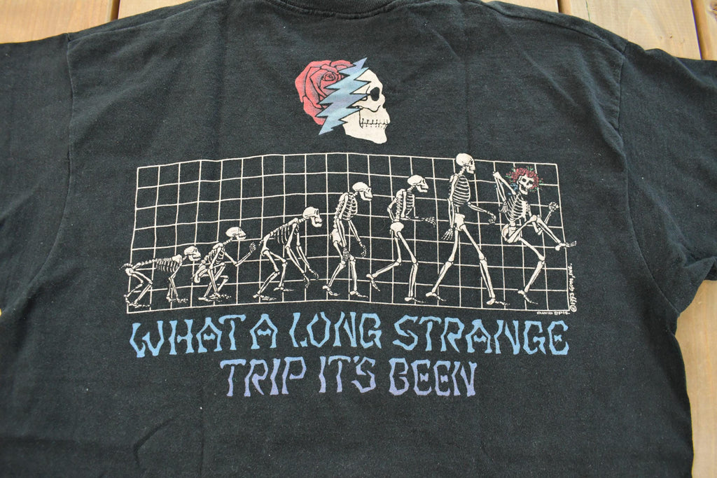 Vintage 1993 The Grateful Dead Evolution Long Strange Trip Liquid Blue Graphic T-Shirt Men's XL