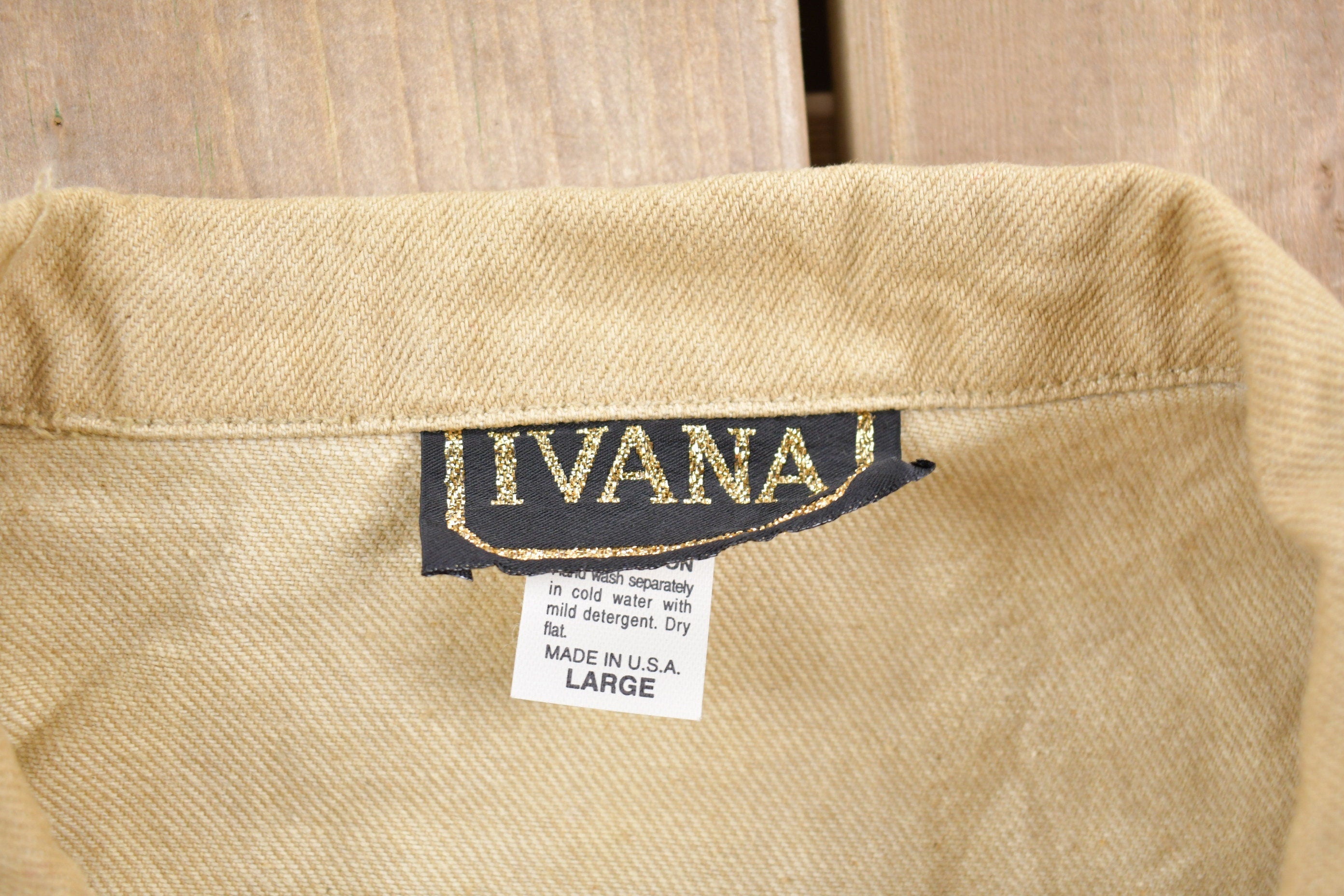 Vintage 1990s Ivana Cheetah Print Denim Jean Jacket