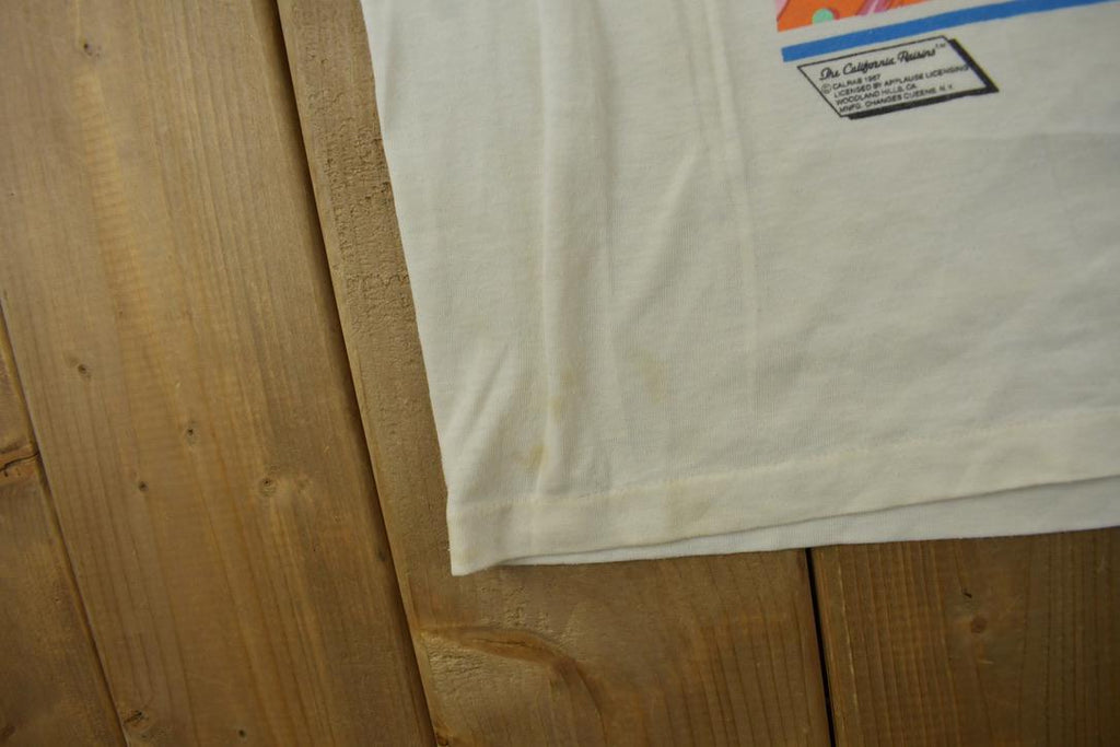 Vintage 1987 Surf's Up The California Raisins Single Stitch Graphic T-Shirt Made In USA
