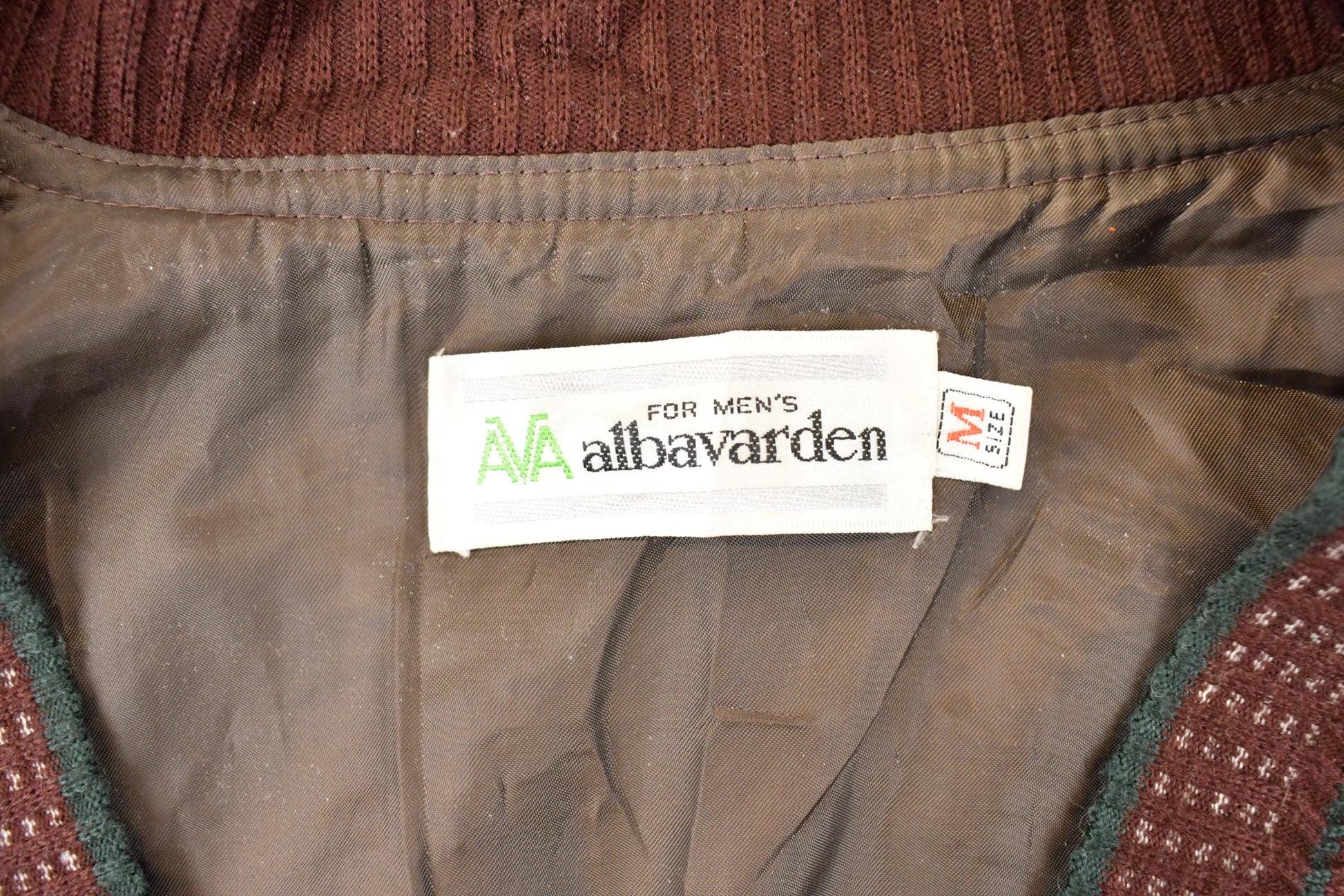 Vintage 1990s Albavarden For Mens Cardigan Sweater Men's M / Preppy Cardigan / Fancy Knit Vintage Cardigan