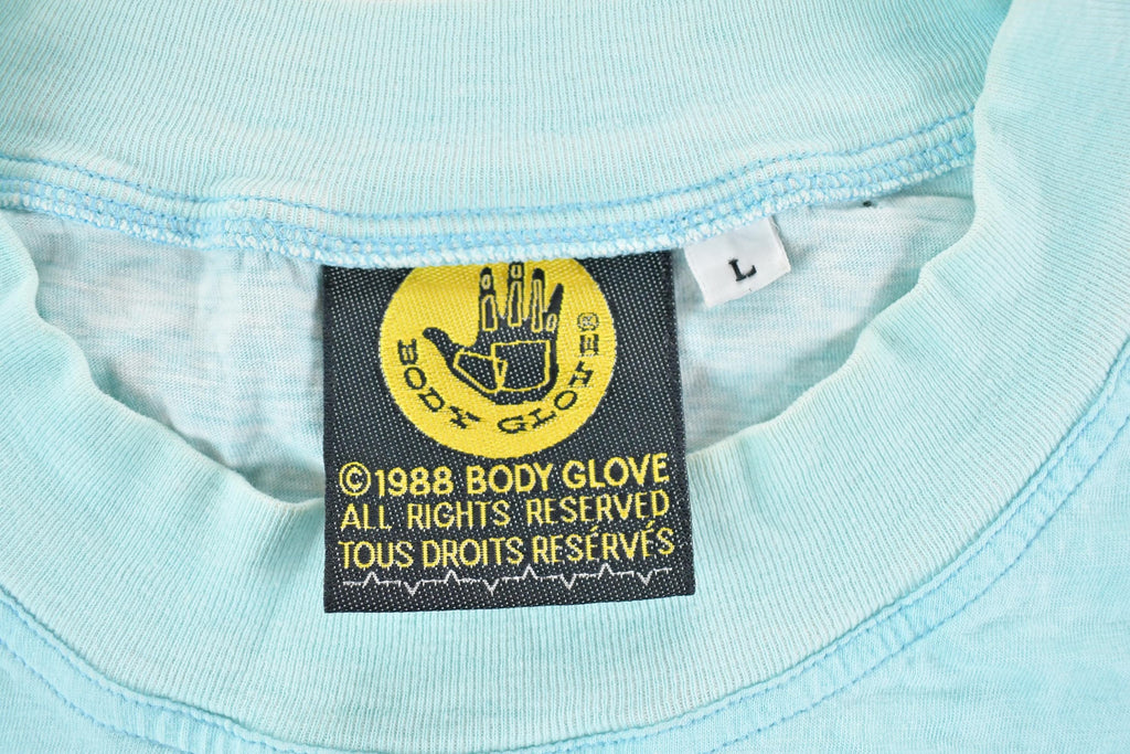 Vintage 1988 Body Glove All Over Print Neon Single Stitch Surfing T-Shirt