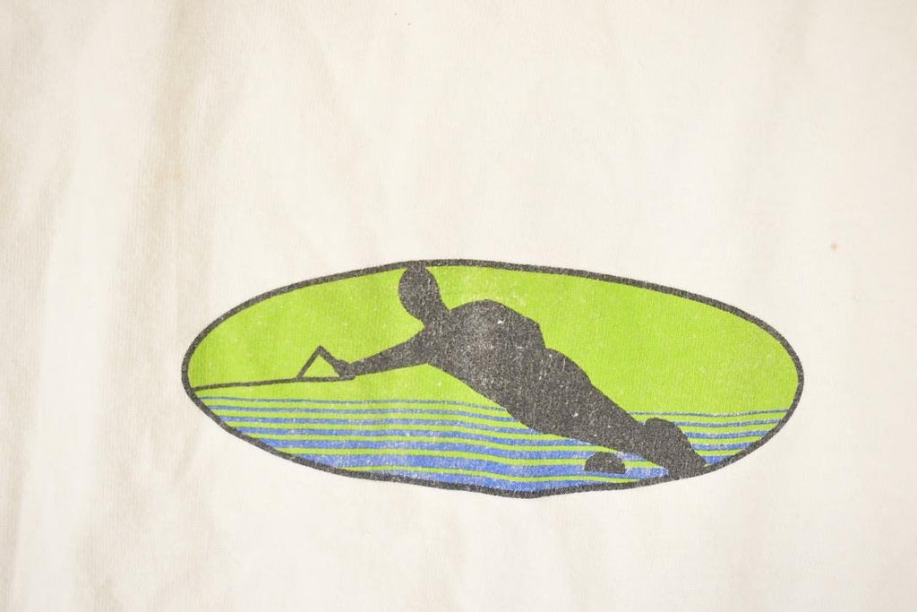 Vintage 1990s Reach Water Ski Cartoon Logo Graphic Print Long Sleeve T Shirt Mens M