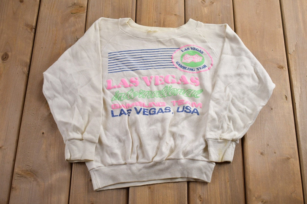 Vintage 1980s Las Vegas Gambling Team Crewneck Sweatshirt