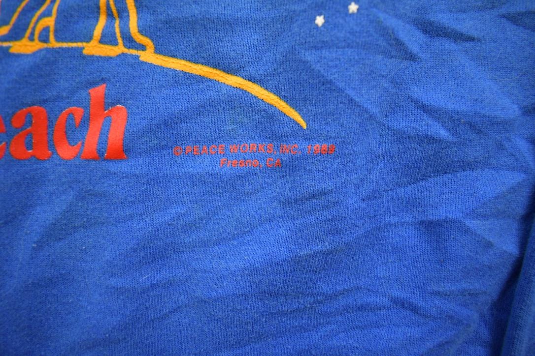 Vintage 1989 I Touch The Future I Teach Crewneck Sweatshirt Made In USA